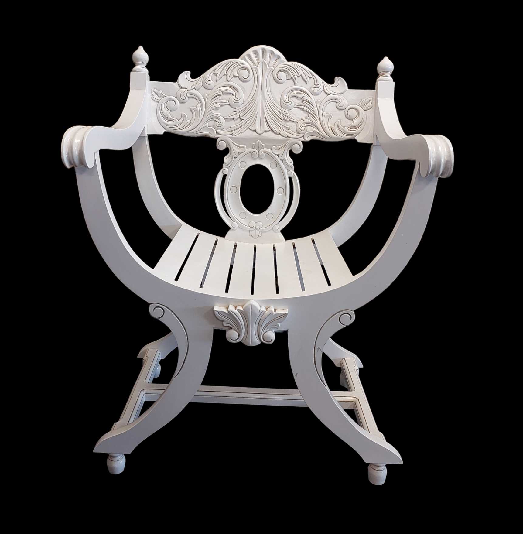 Neville Mahogany wood French Armchair