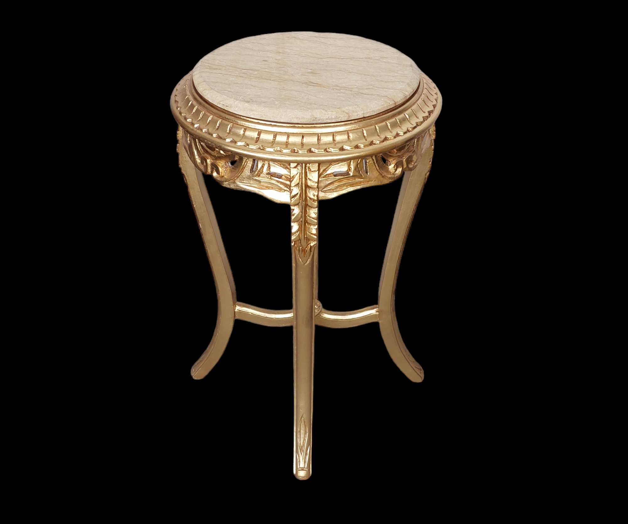Round French table with marble top