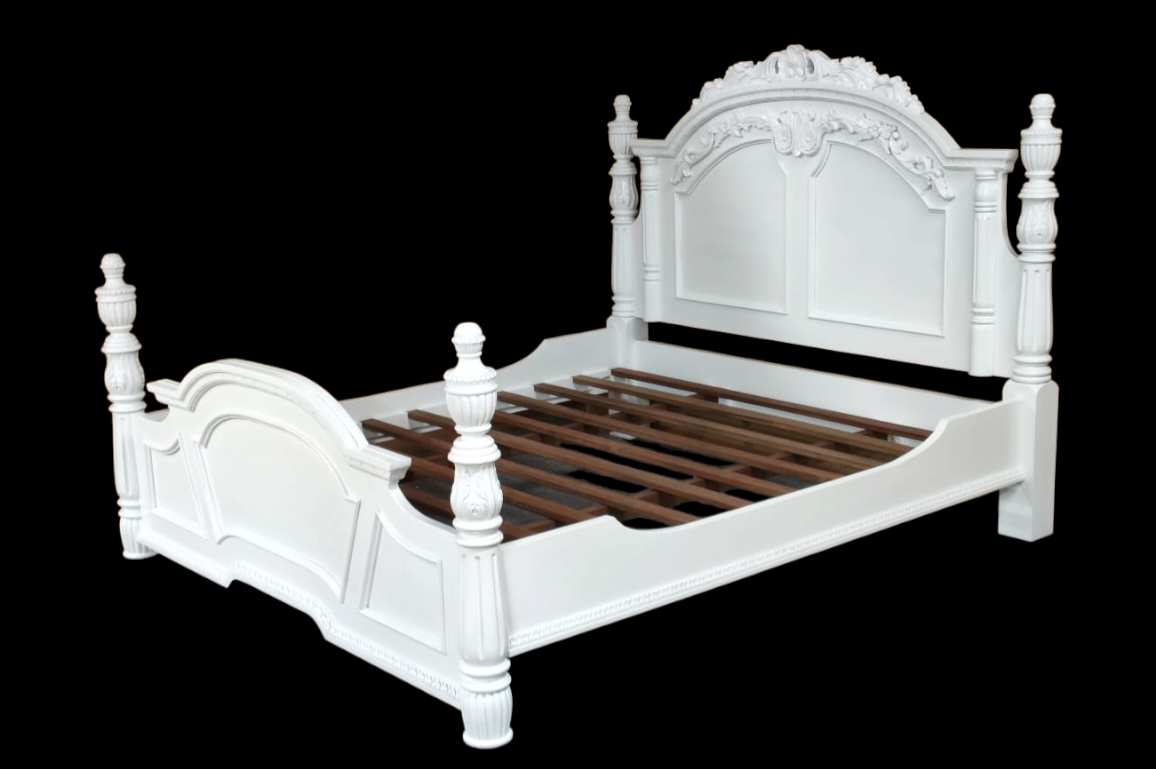 SATURN MAHOGANY CARVED FRENCH BED