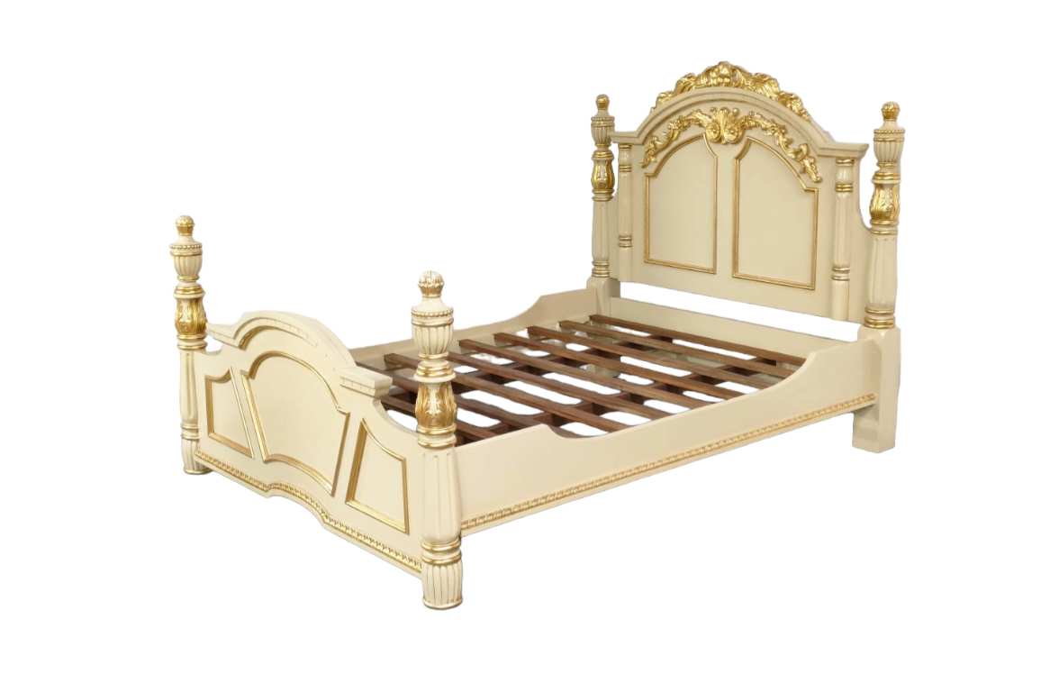 SATURN MAHOGANY CARVED FRENCH BED
