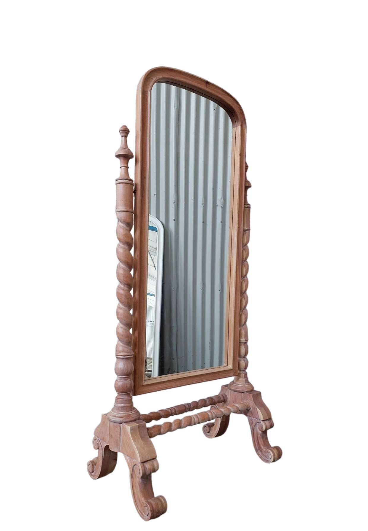 VALENTINA FRENCH BARLEY TWIST CHEVAL MIRROR