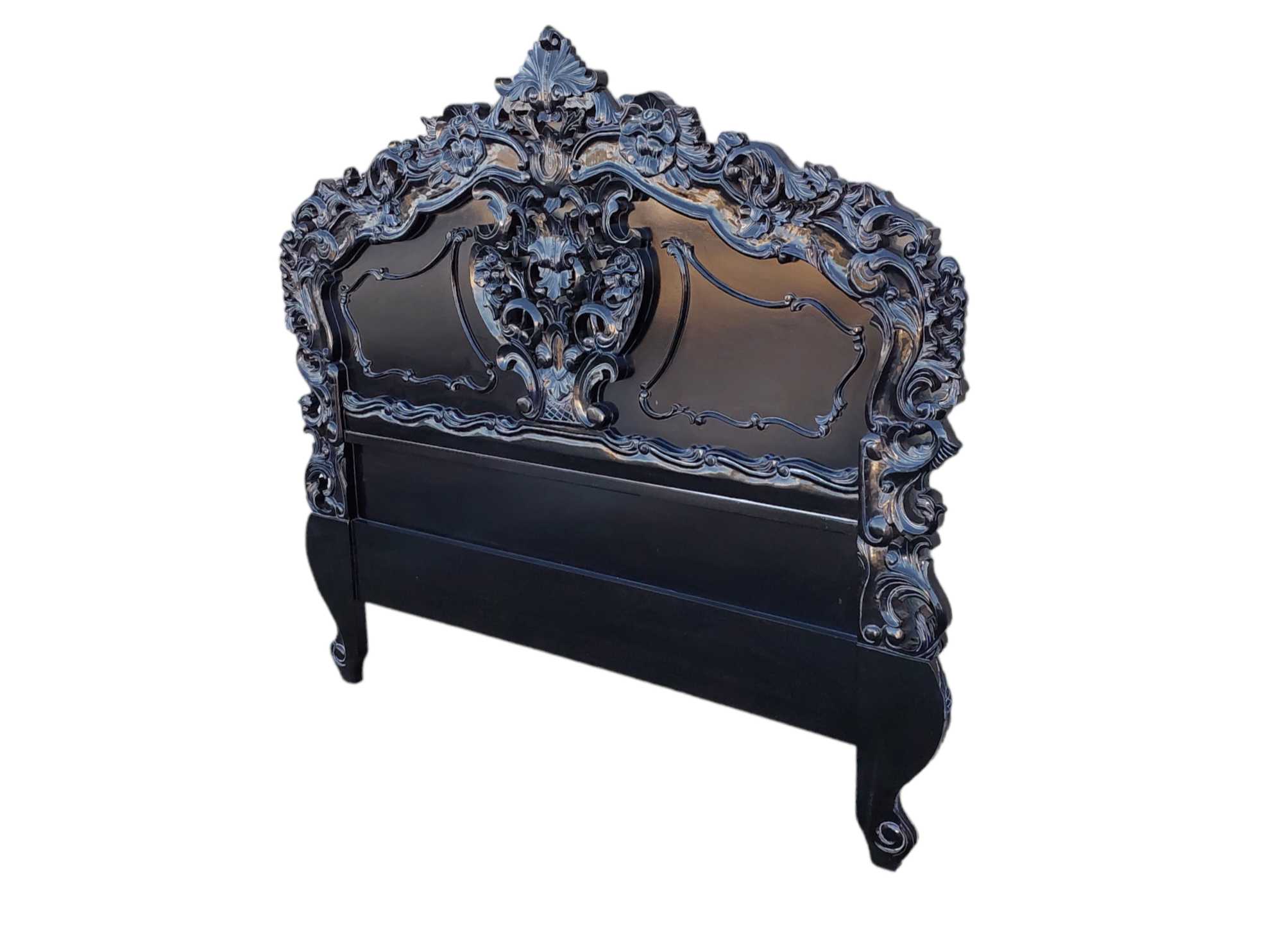Lucas Mahogany wood Rococo Headboard