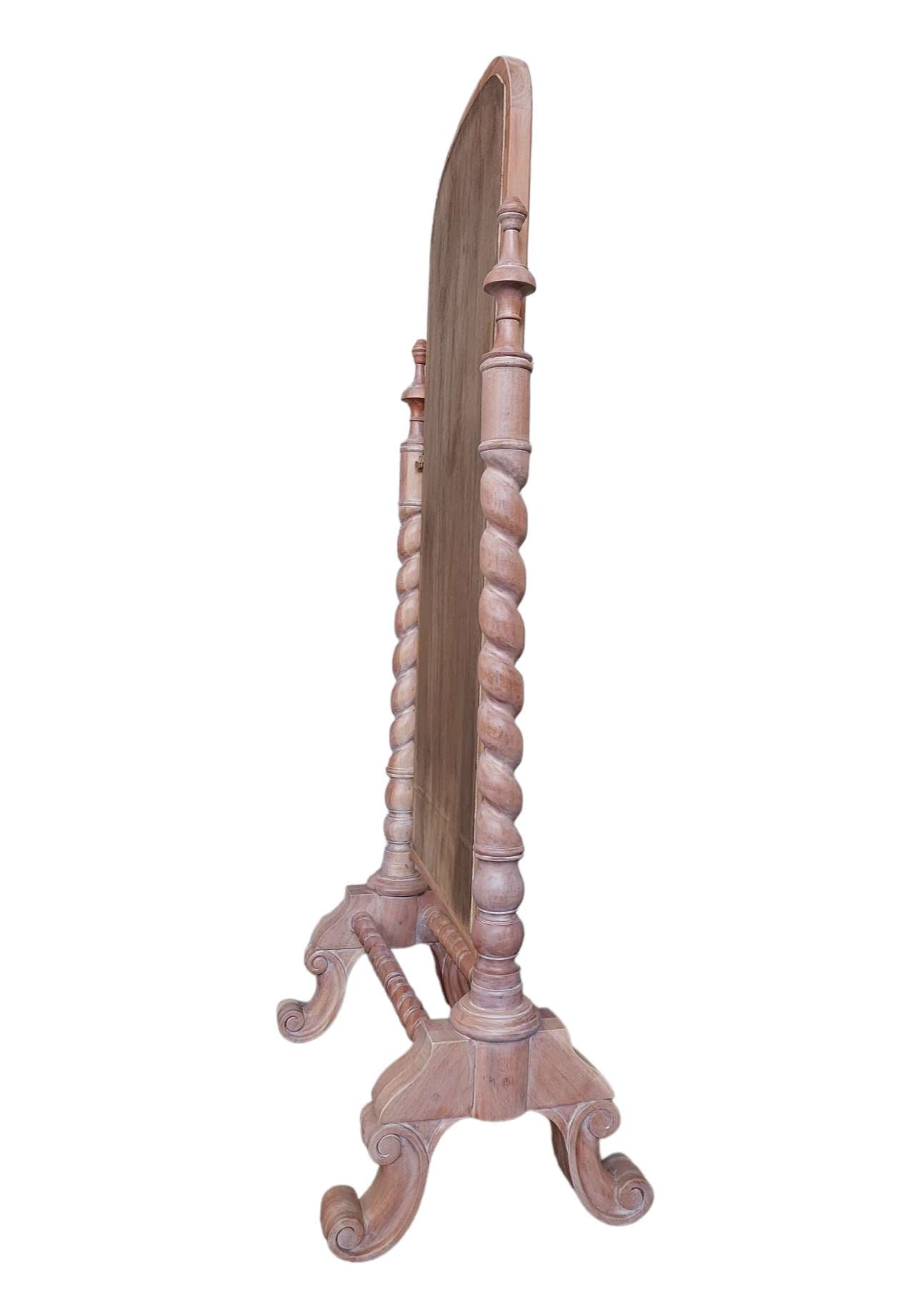 VALENTINA FRENCH BARLEY TWIST CHEVAL MIRROR