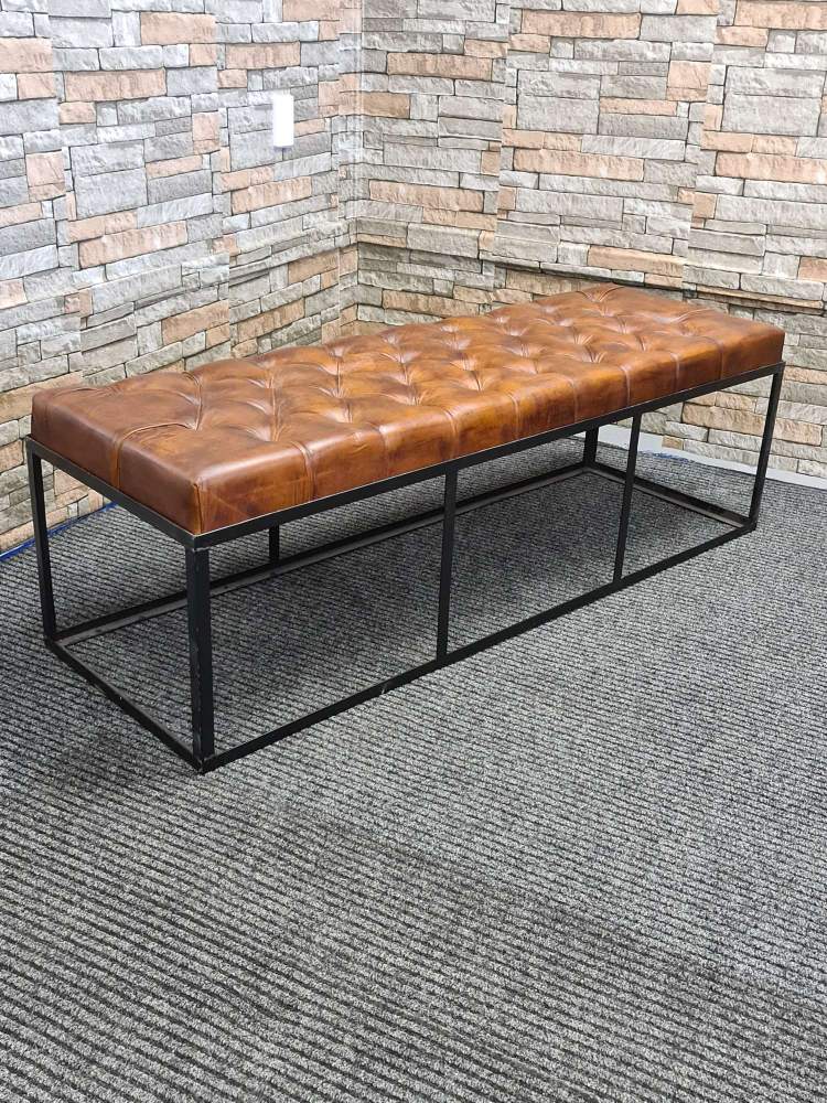 EDINBURGH LEATHER BENCH SEAT