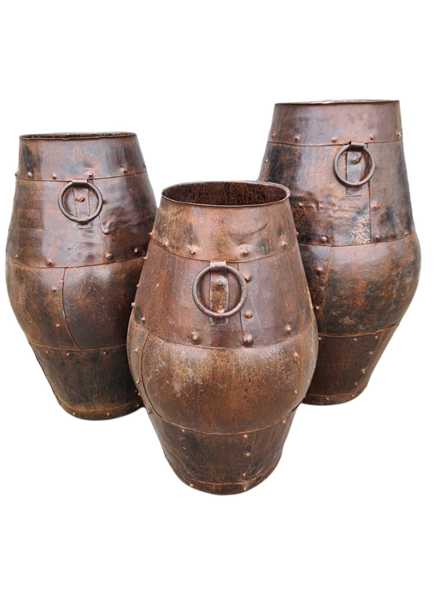 LALITA INDIAN VINTAGE IRON URNS