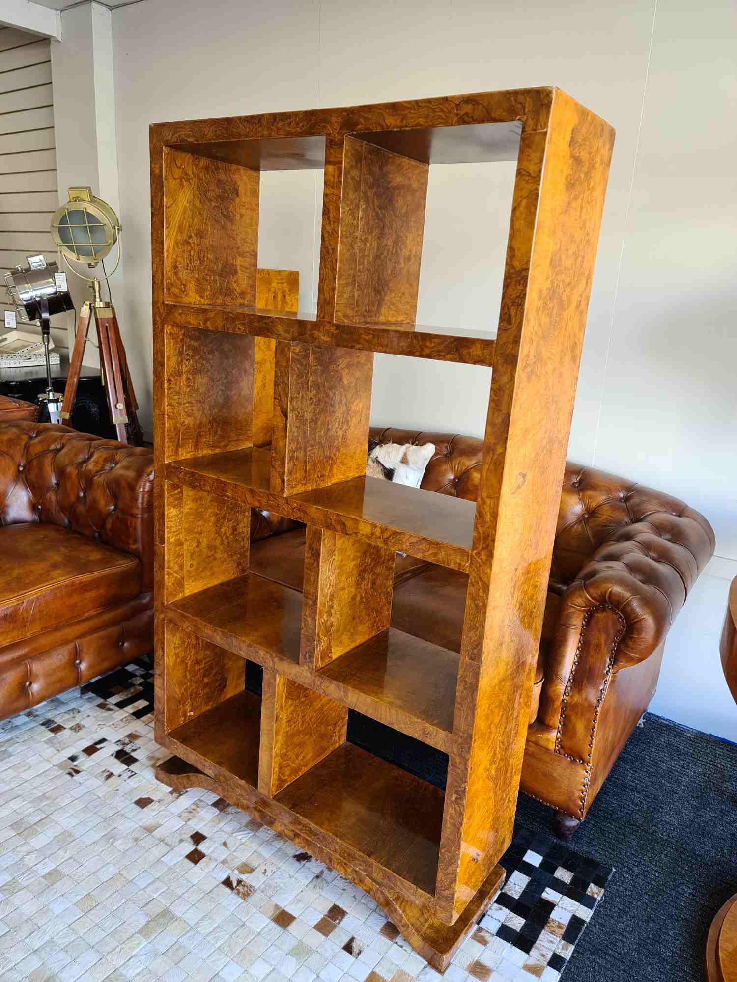 Art deco Burr Walnut Bookcase
