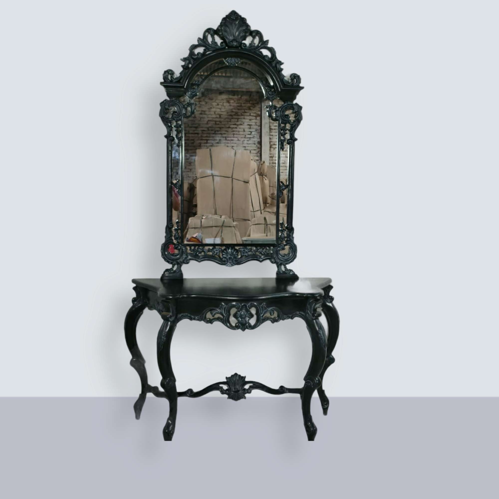 Dreux Pediment Console and mirror