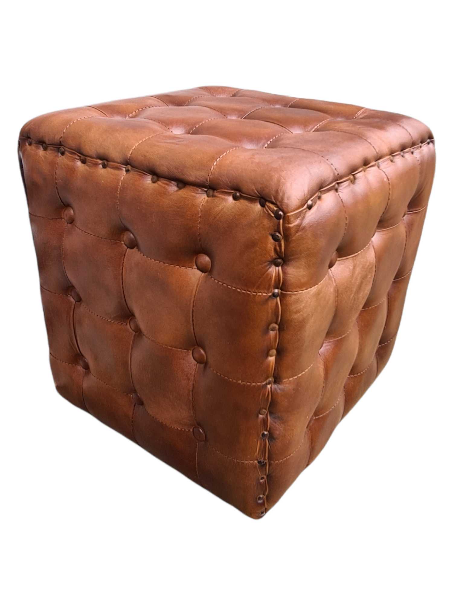 HARKER LEATHER STOOL