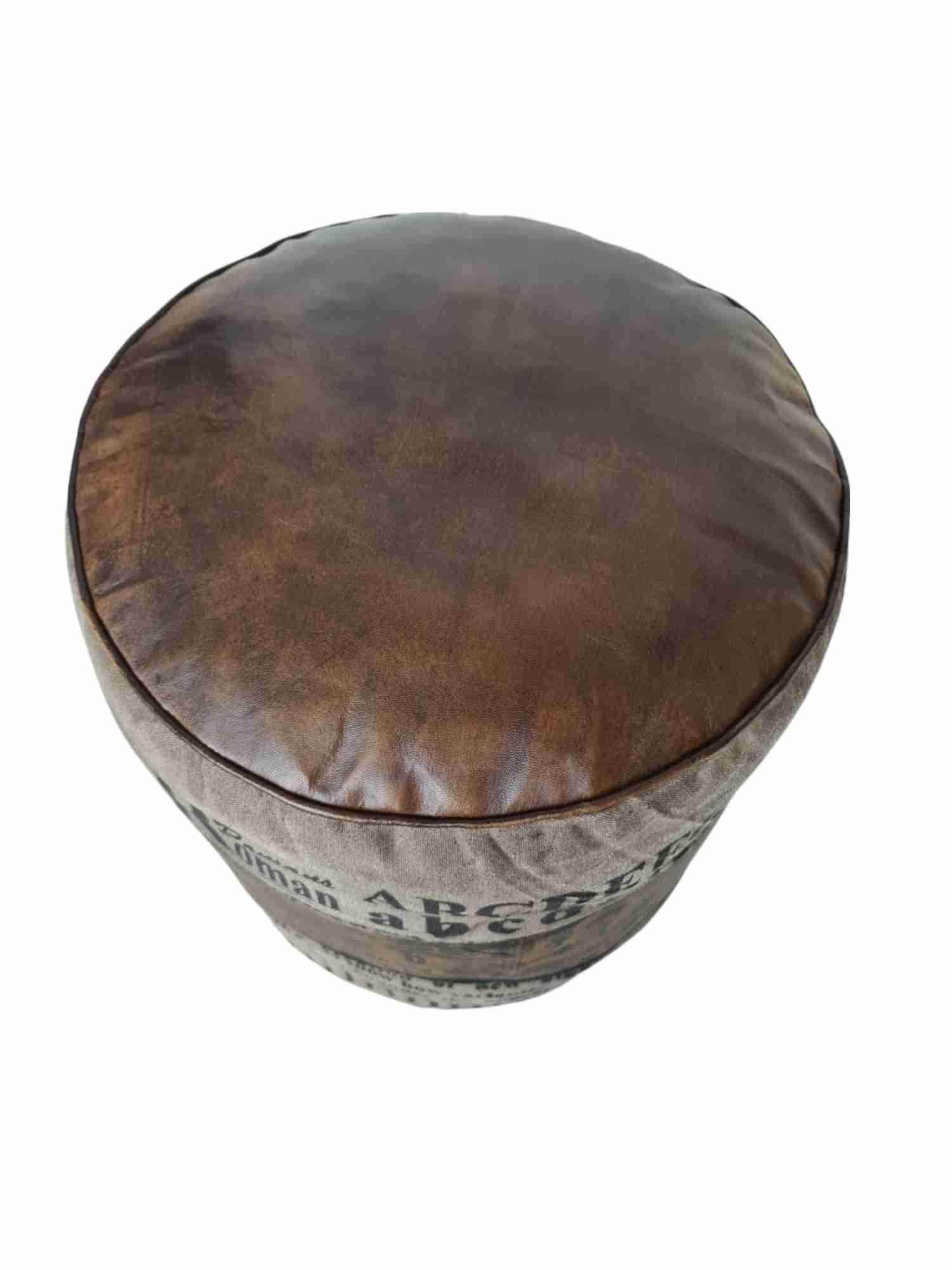 ROMAN LEATHER POUF