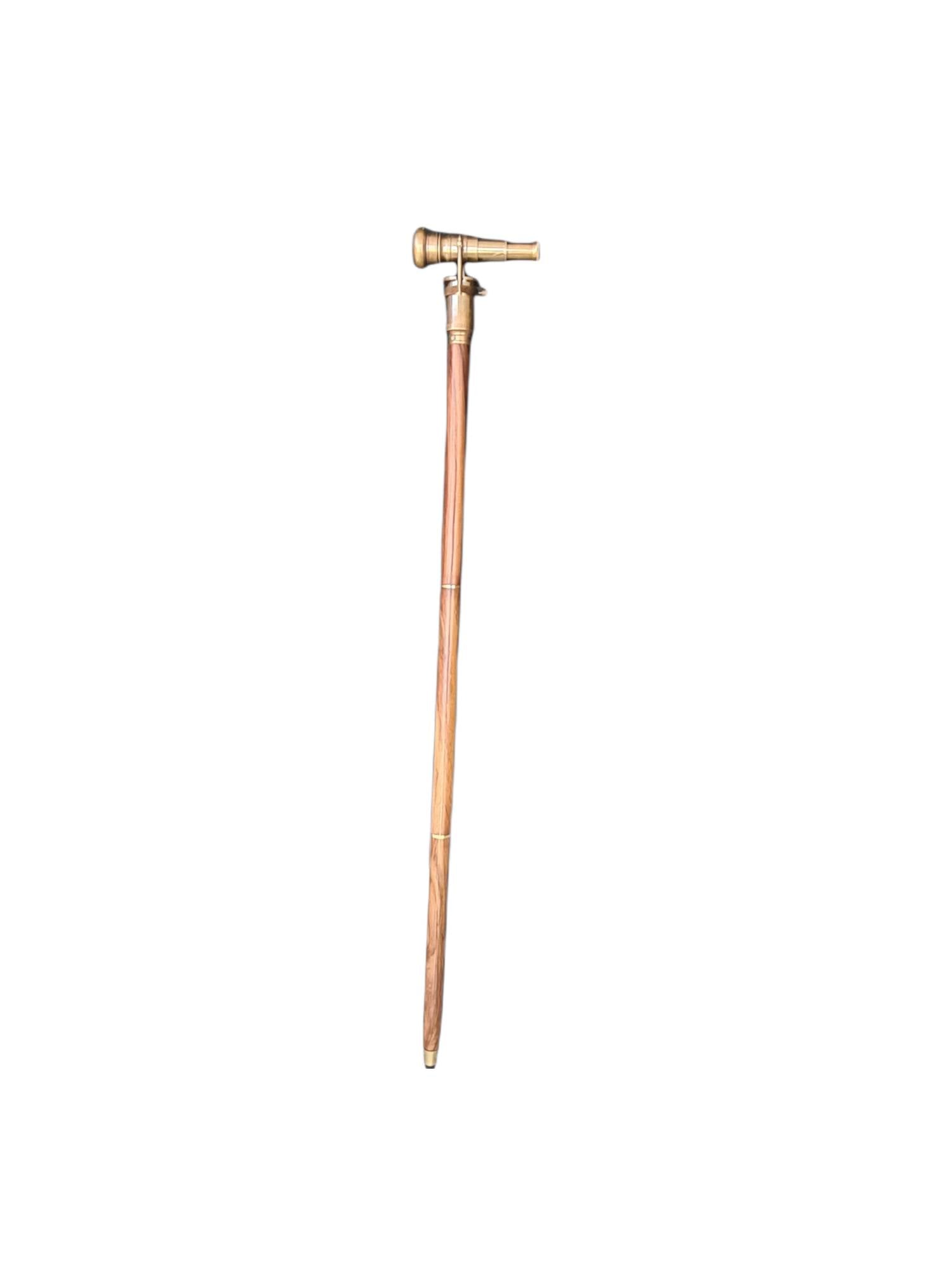 BRASS TELESCOPE WALKING STICK