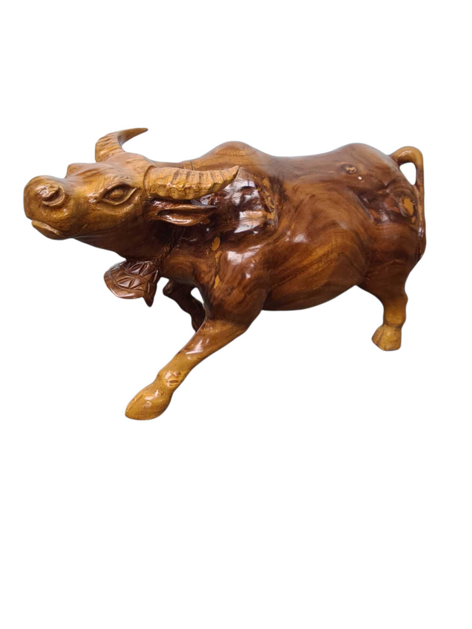 WOOD CARVED WATER BUFFALO