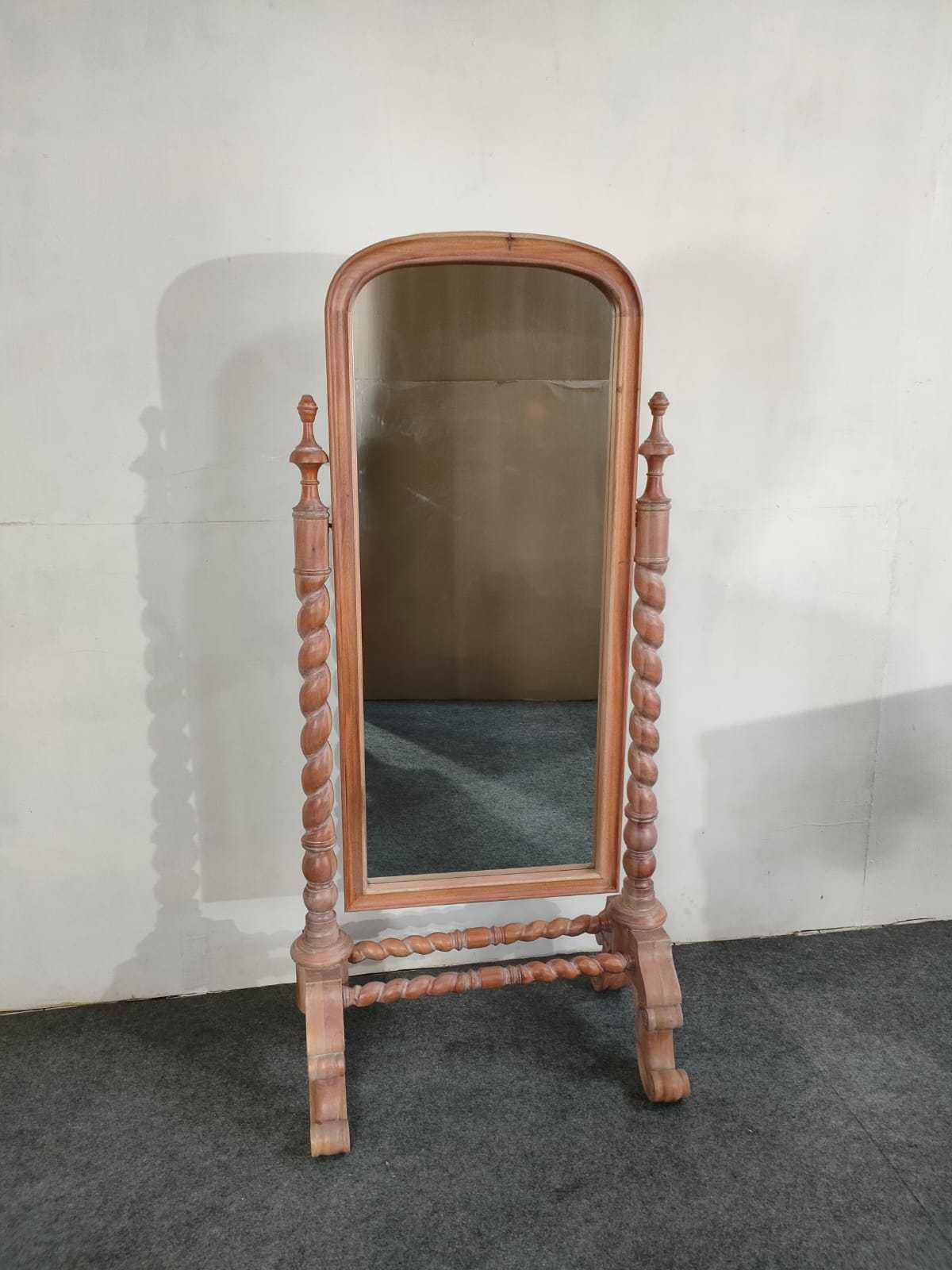 VALENTINA FRENCH BARLEY TWIST CHEVAL MIRROR