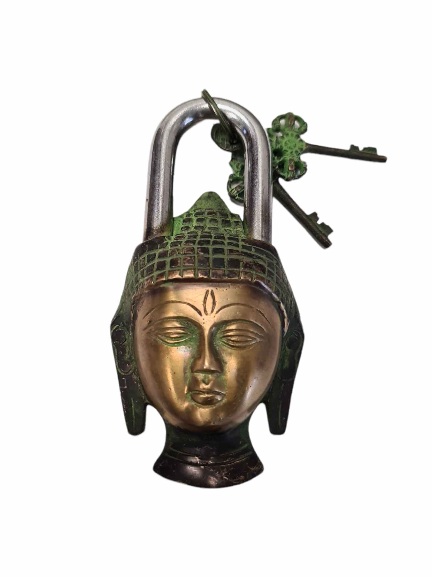 Antique Brass Budha Padlock