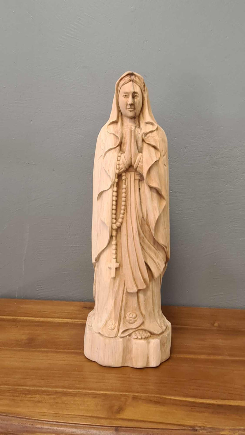 WOODEN MARY STATUE
