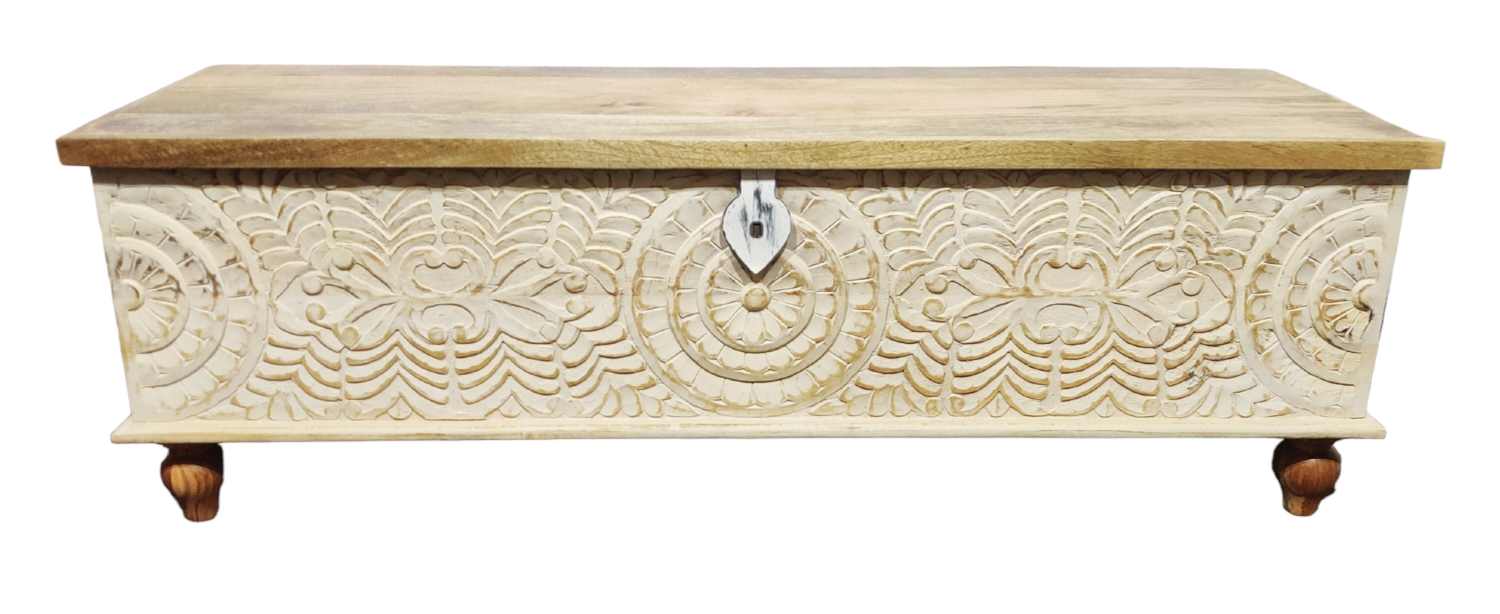 INDORE CARVED INDIAN TRUNK