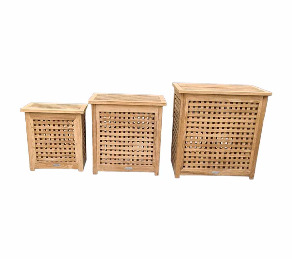 TEAK WOOD BASKET