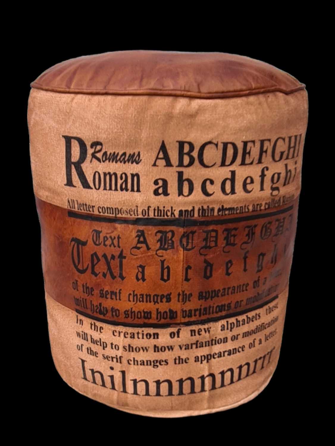 ROMAN LEATHER POUF