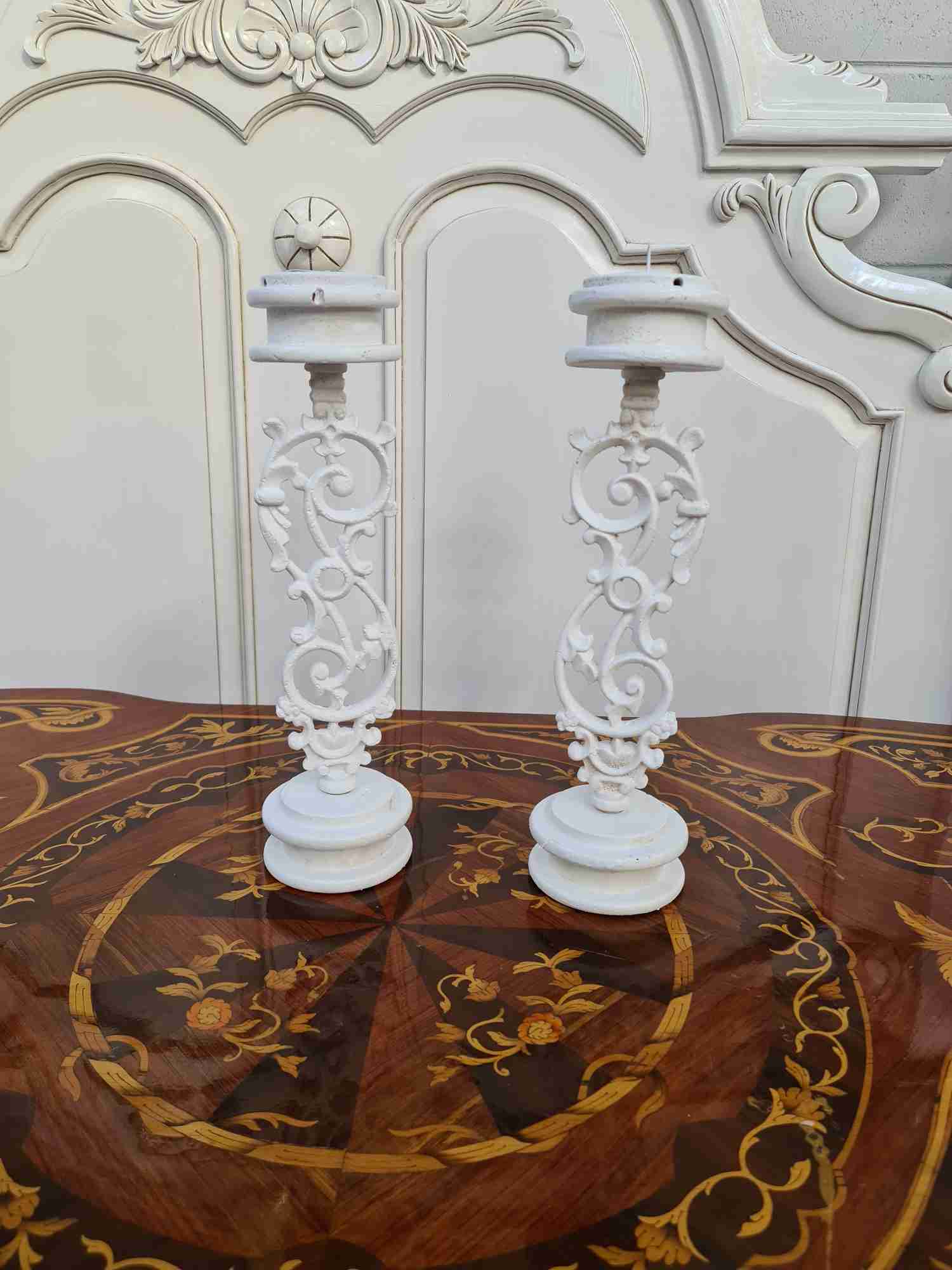 CAST IRON CANDLE STANDS