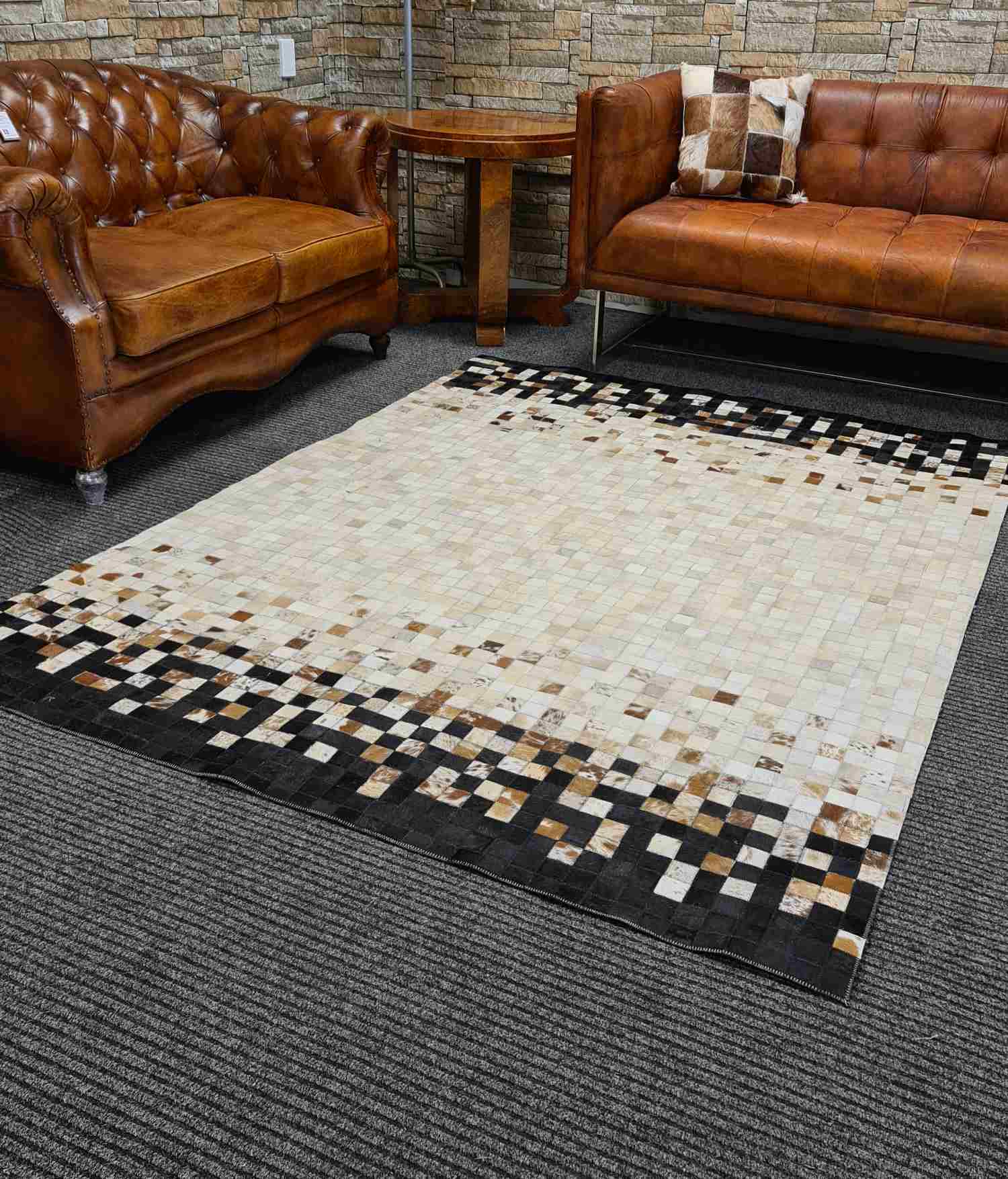 Taylor cowhide Patchwork Rug