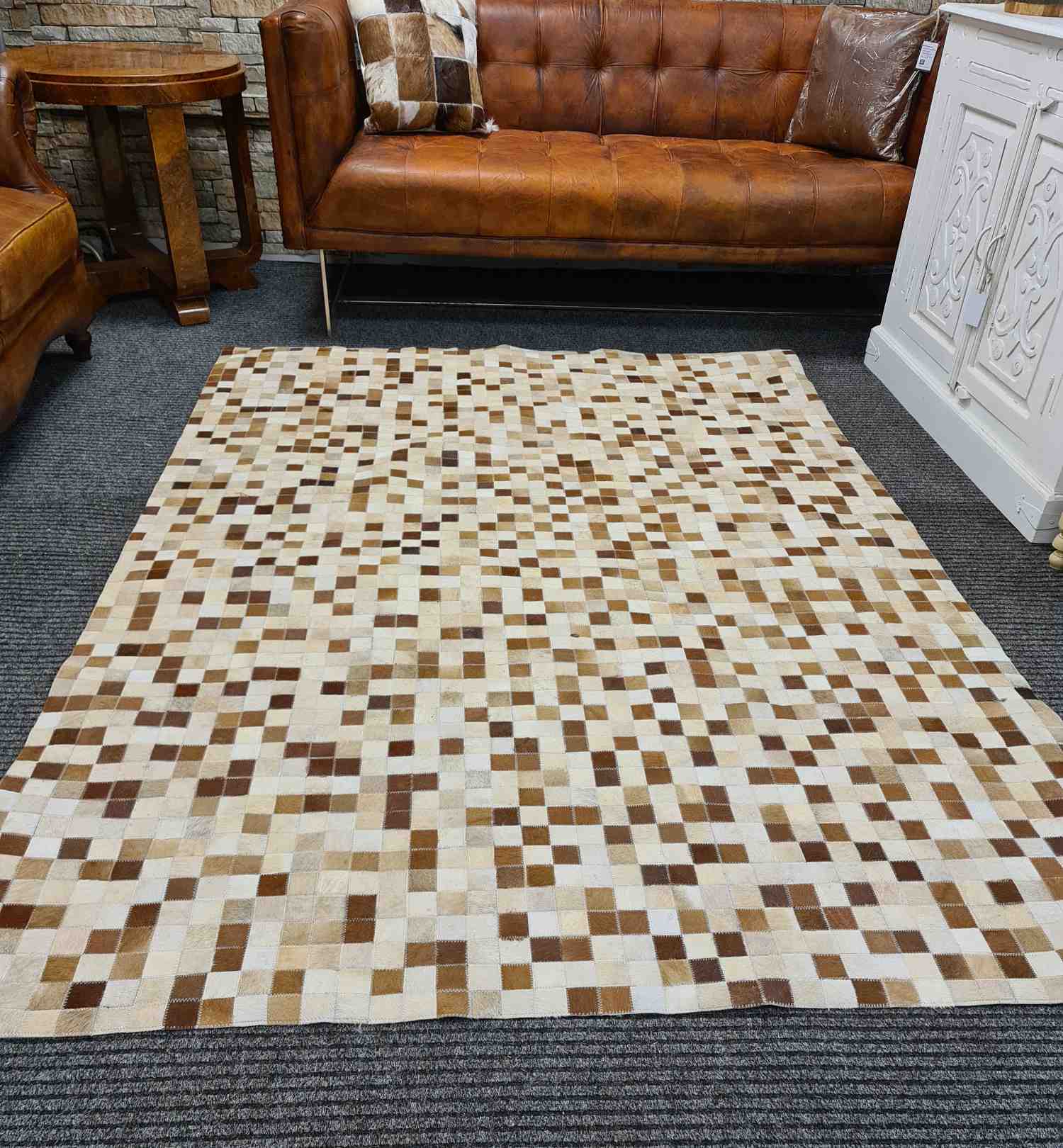 Angelina Cowhide Patchwork Rug