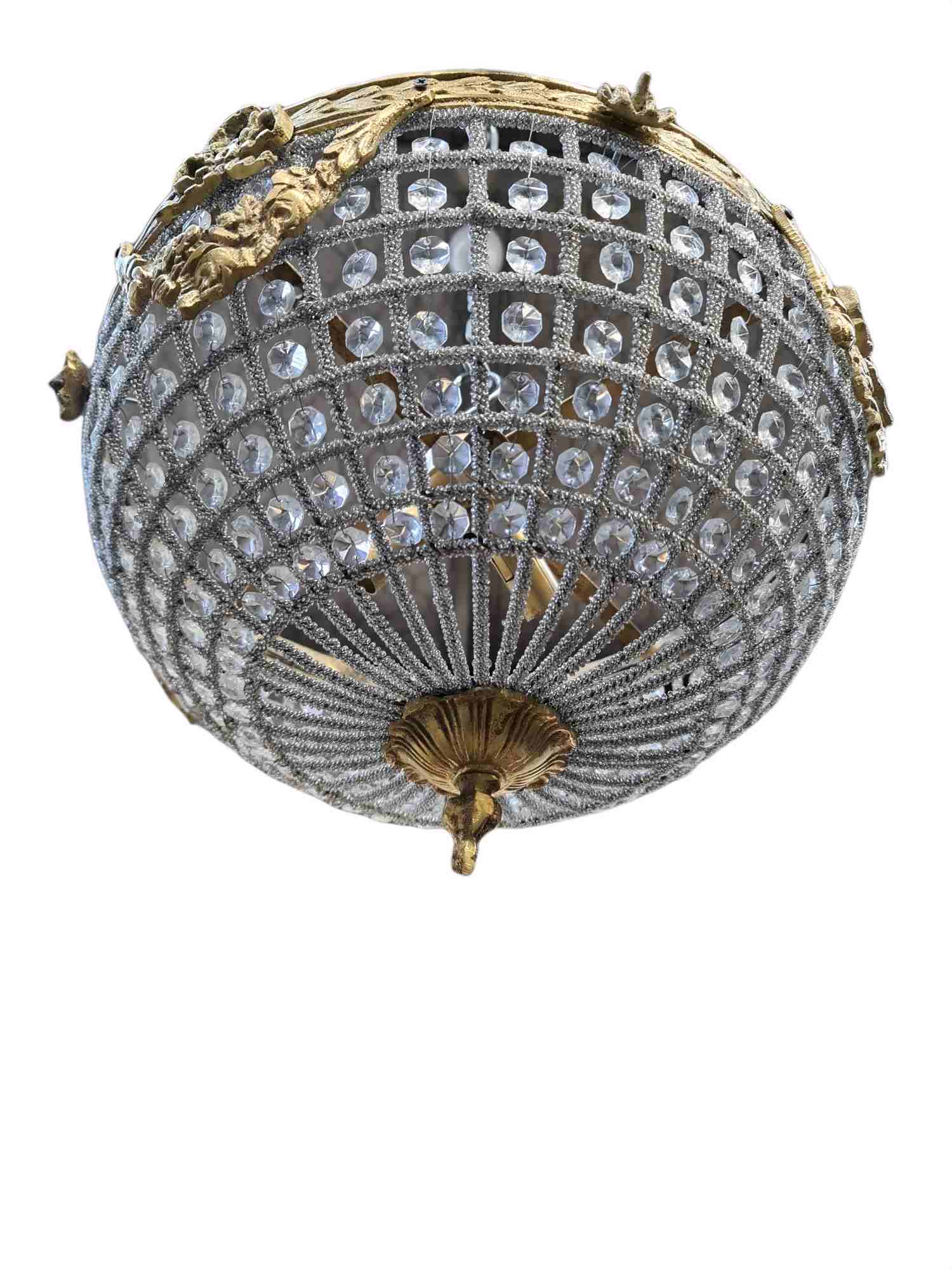 Beaded Half Round Chandelier