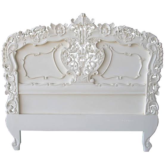 Lucas Mahogany wood Rococo Headboard