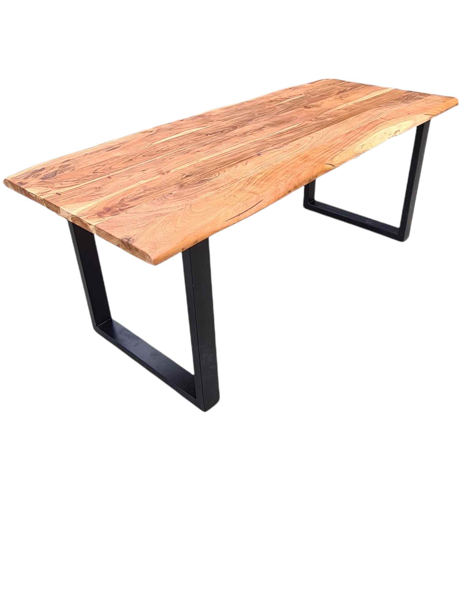 TEXAS LIVE EDGE INDUSTRIAL DINING TABLE