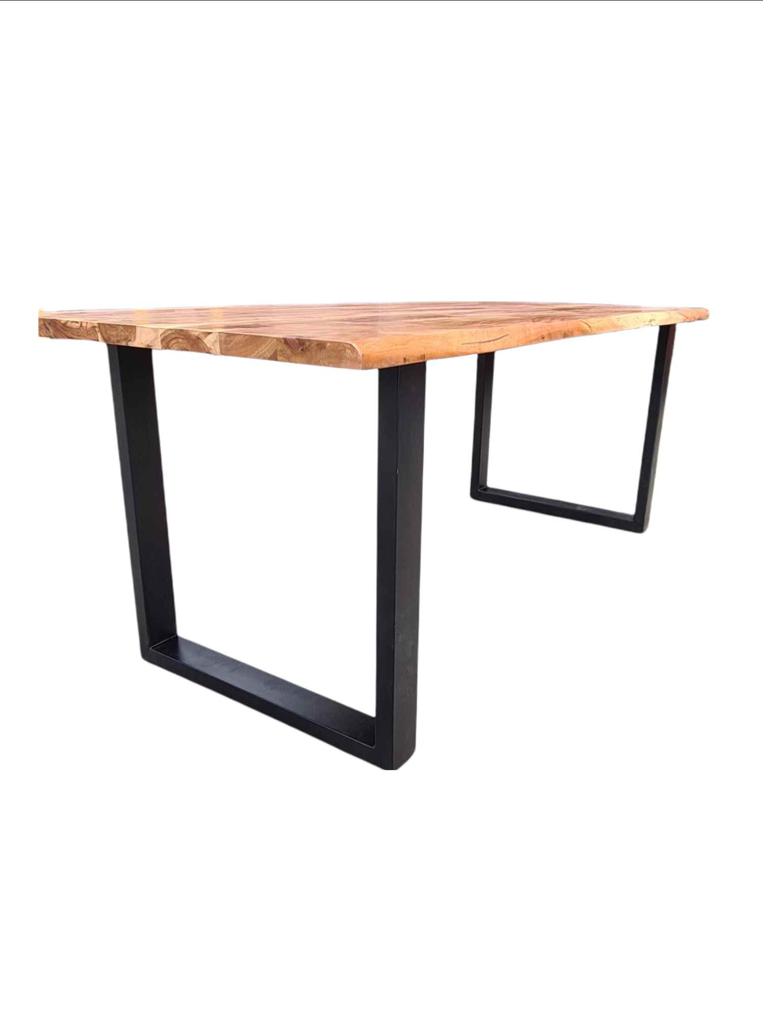 TEXAS LIVE EDGE INDUSTRIAL DINING TABLE
