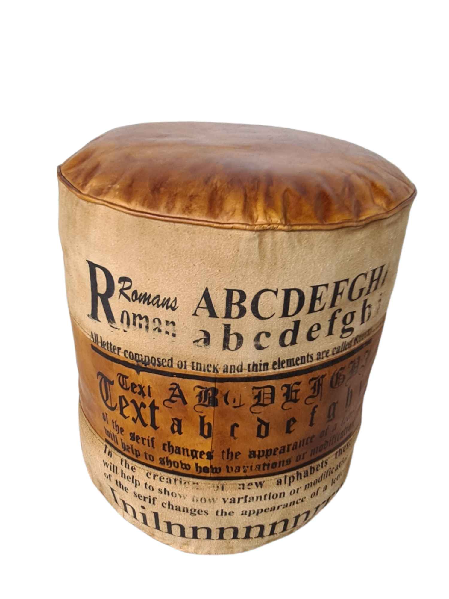 ROMAN LEATHER POUF