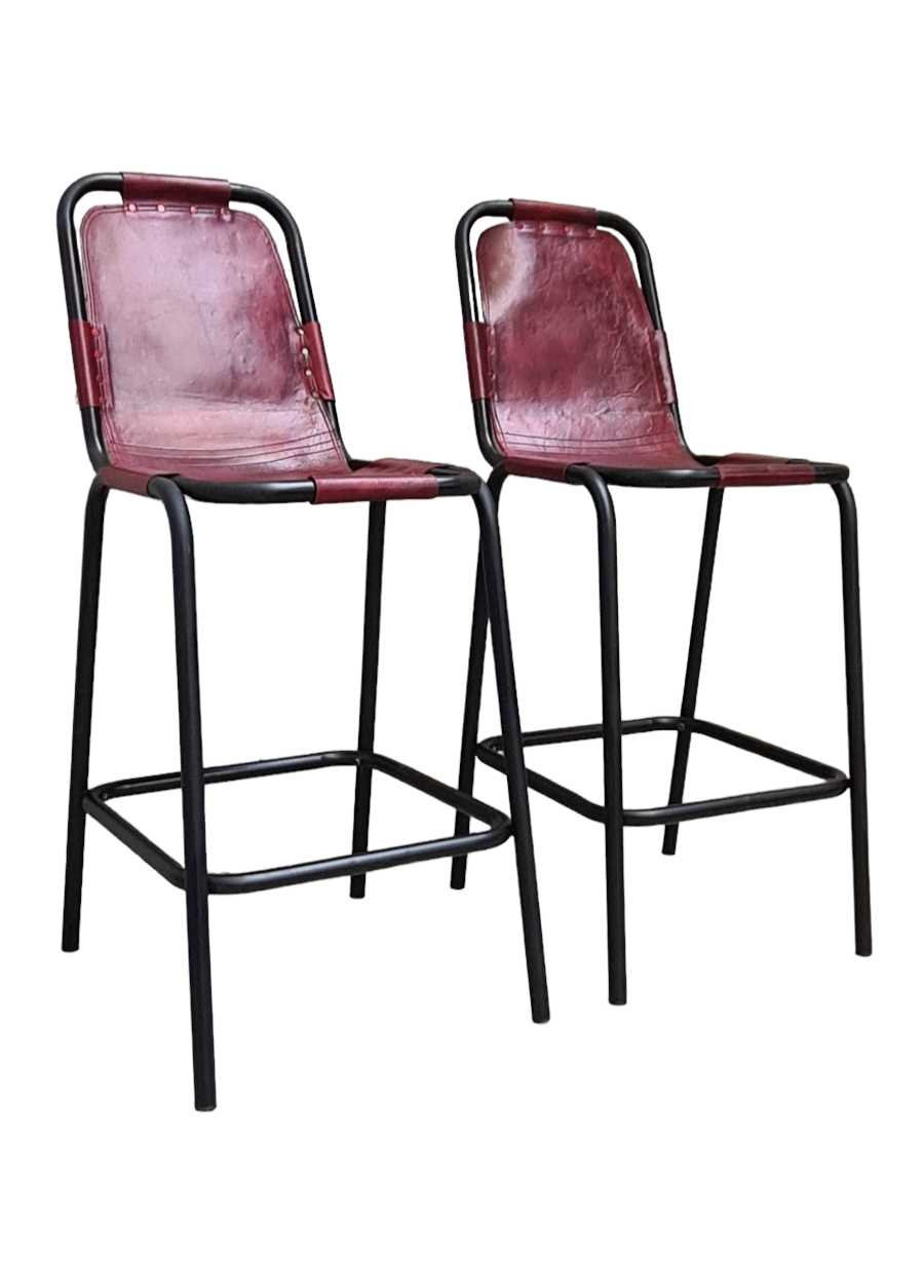 Les Arc Leather Barstool