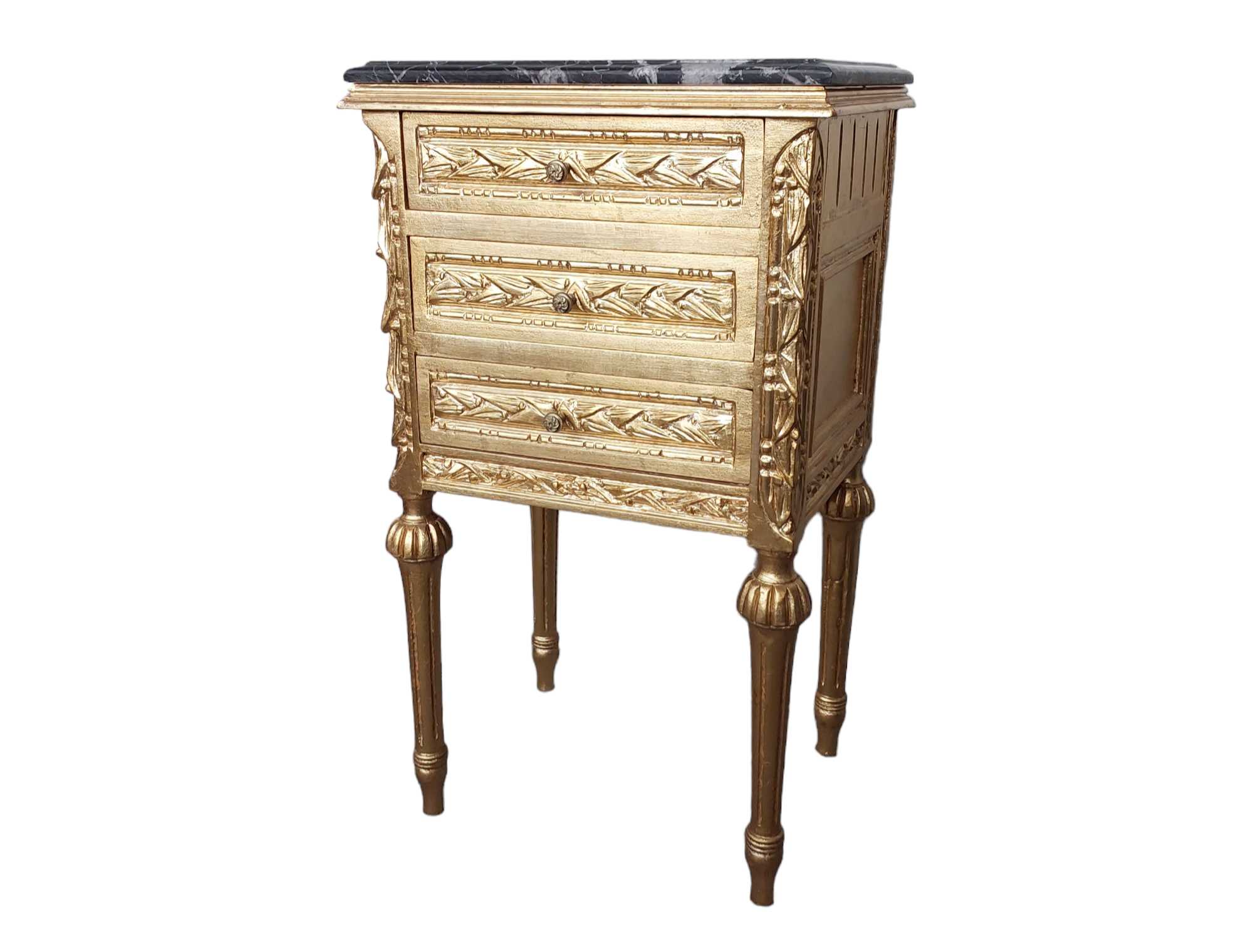 French Nightstands with Marble Tops