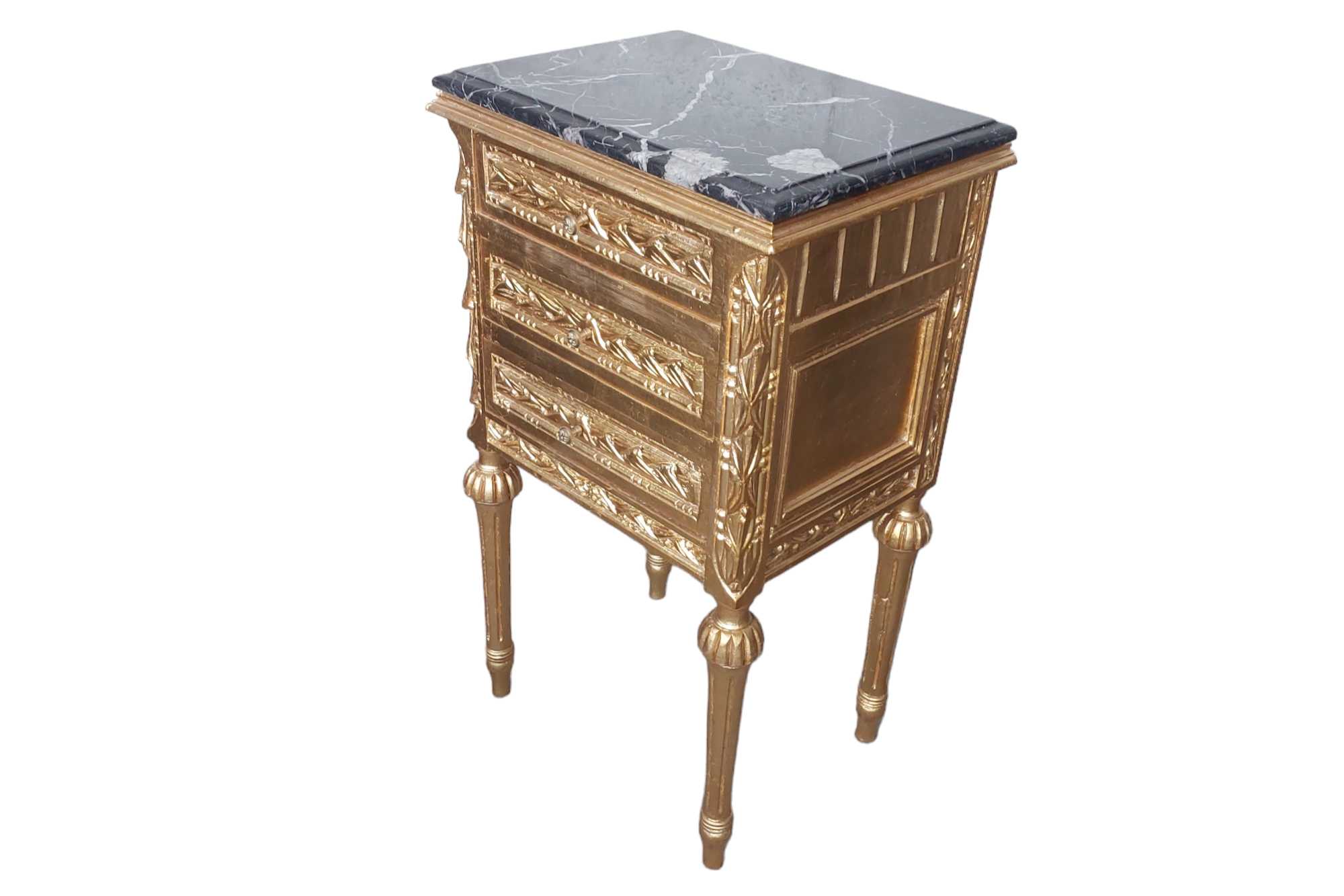 French Nightstands with Marble Tops