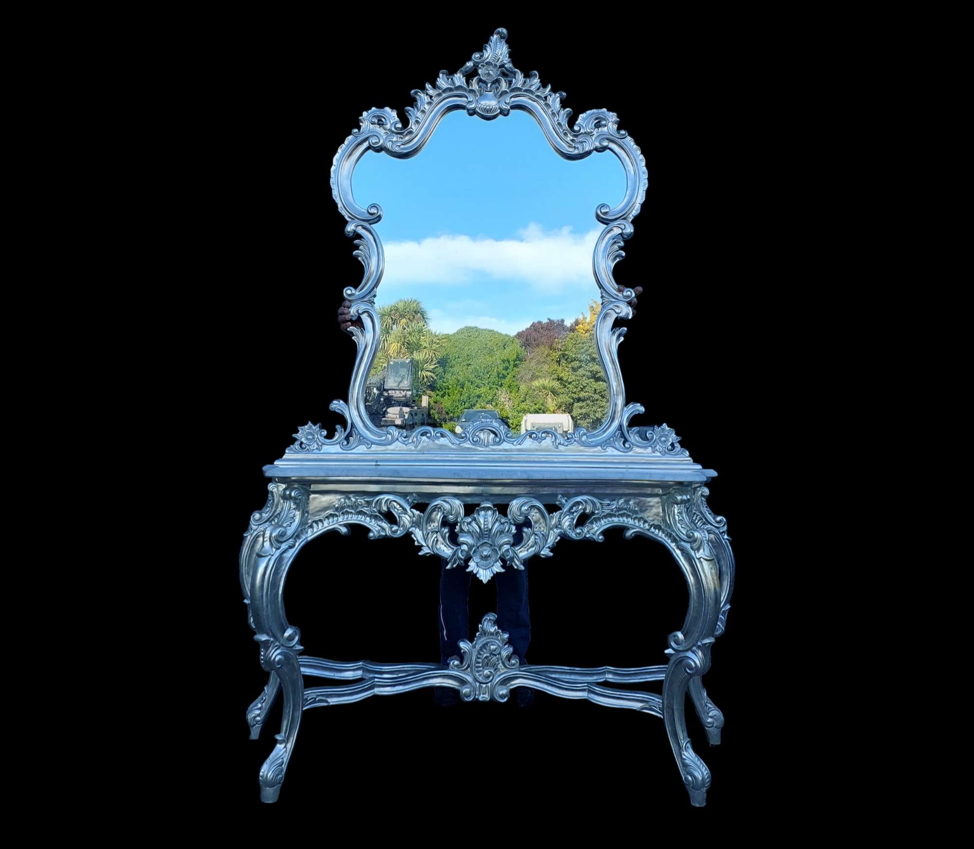 French Console & Mirror