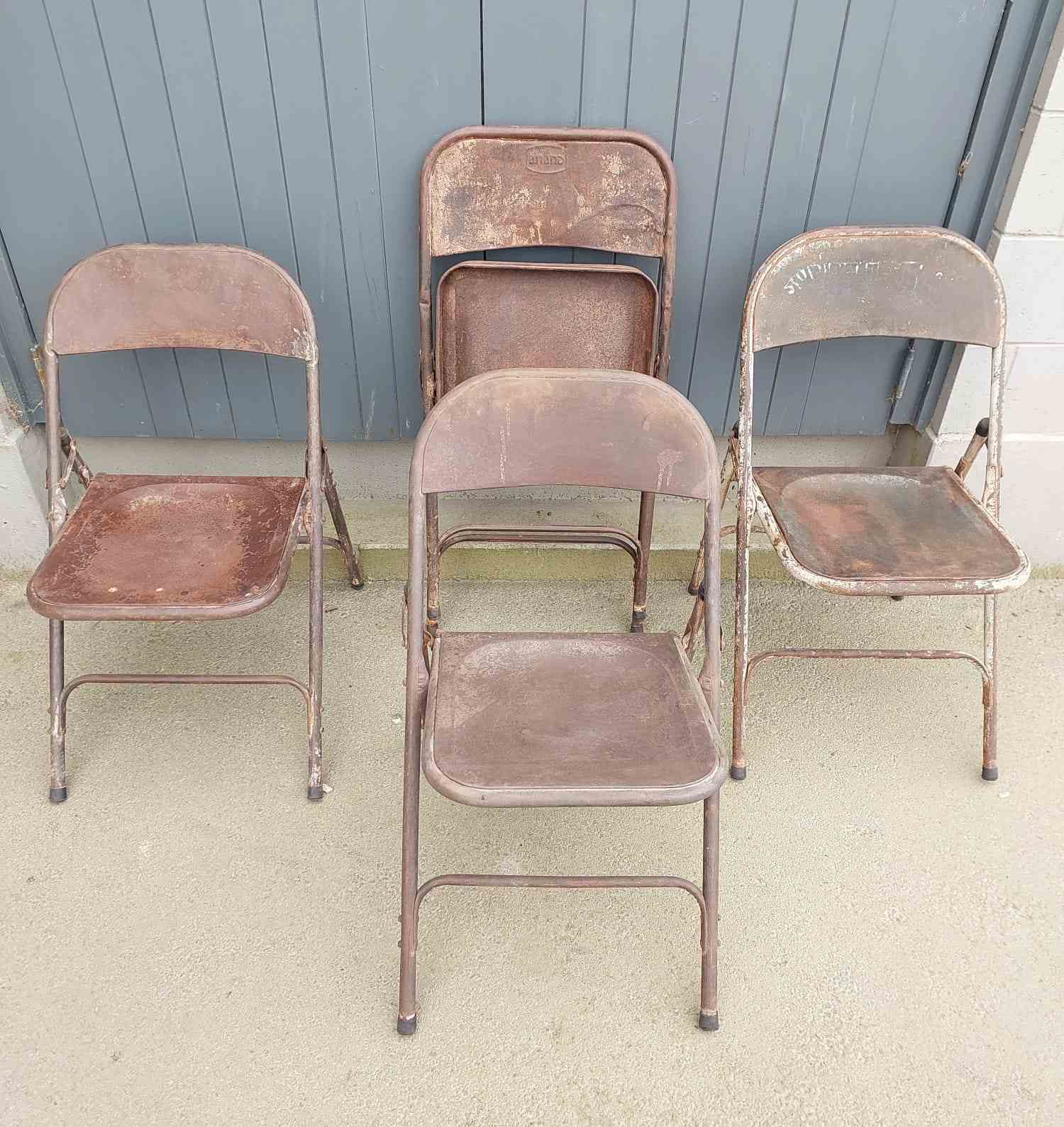 4 Vintage Industrial Chairs