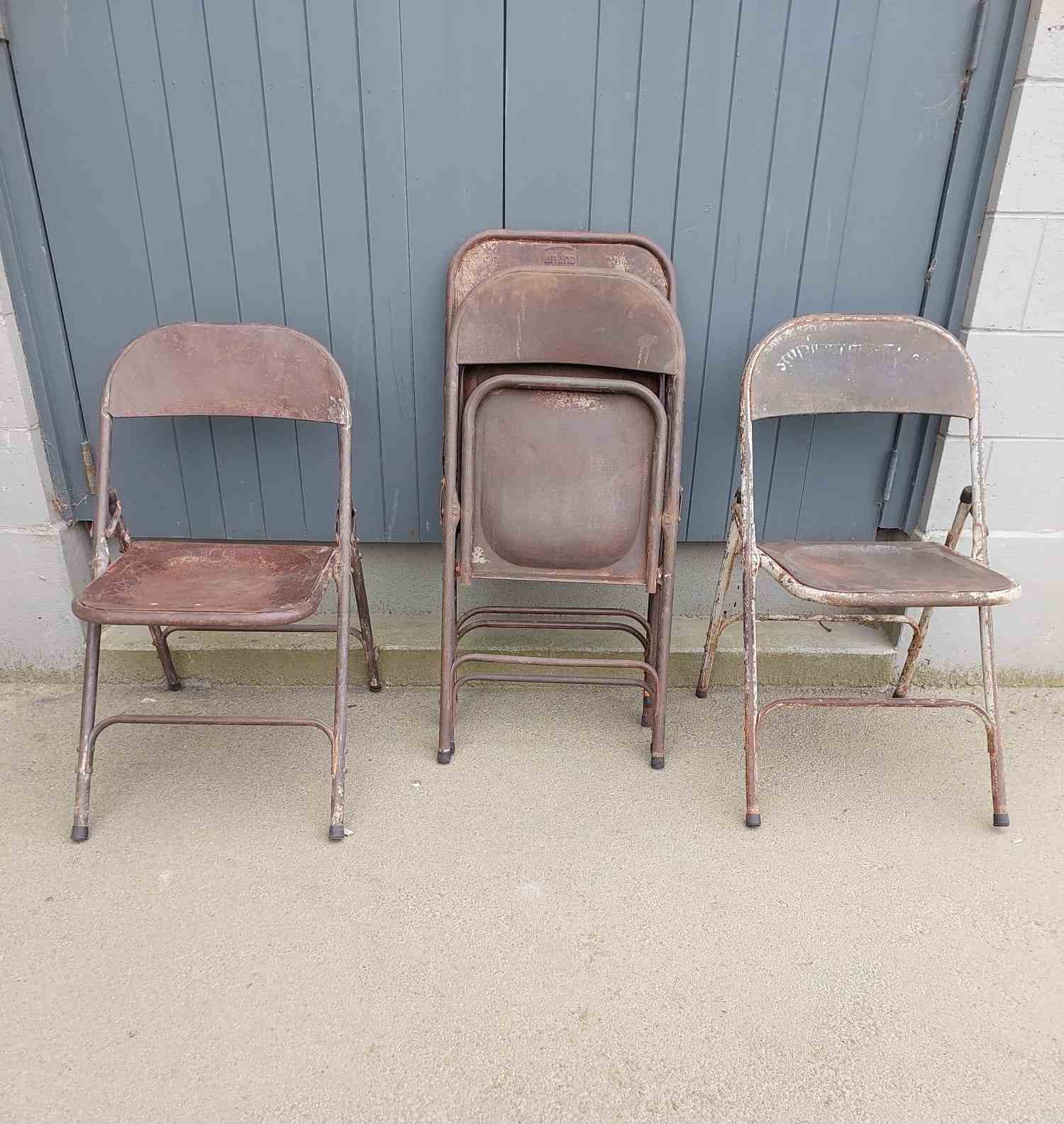 4 Vintage Industrial Chairs