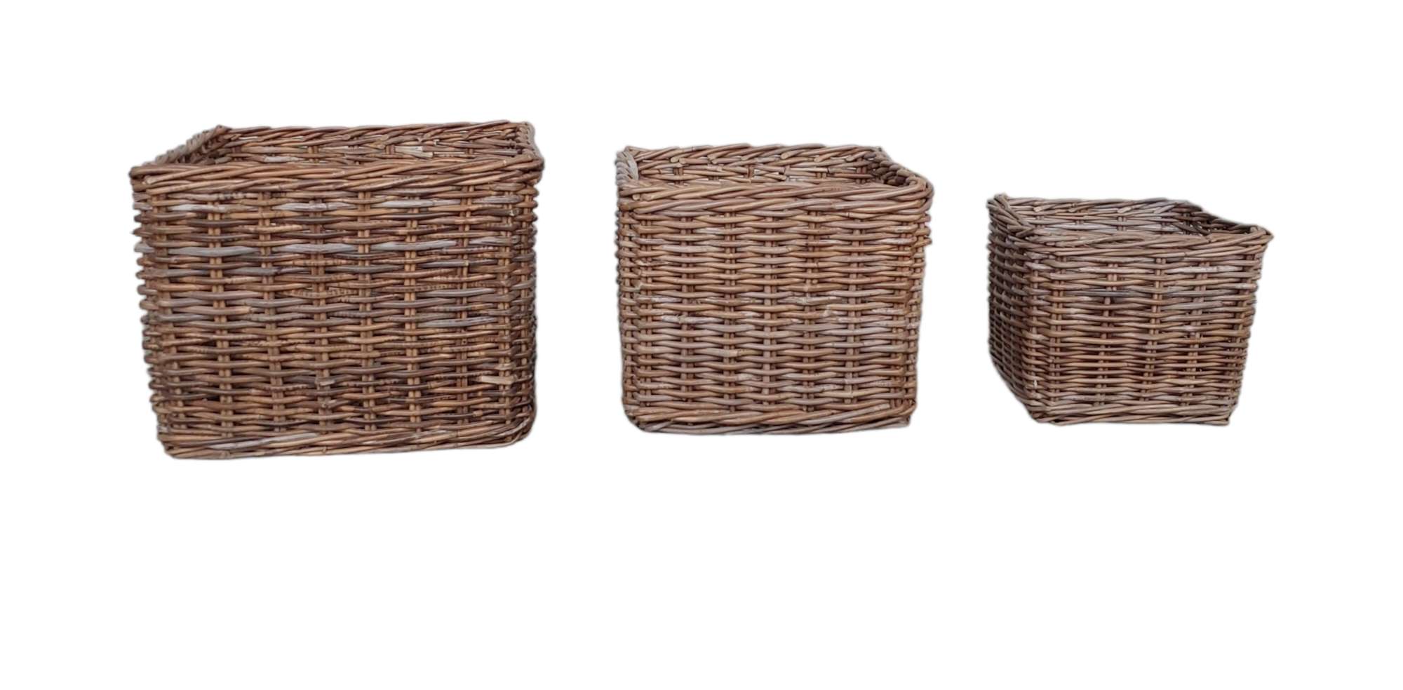 Set of 3 Rattan weaven Baskets