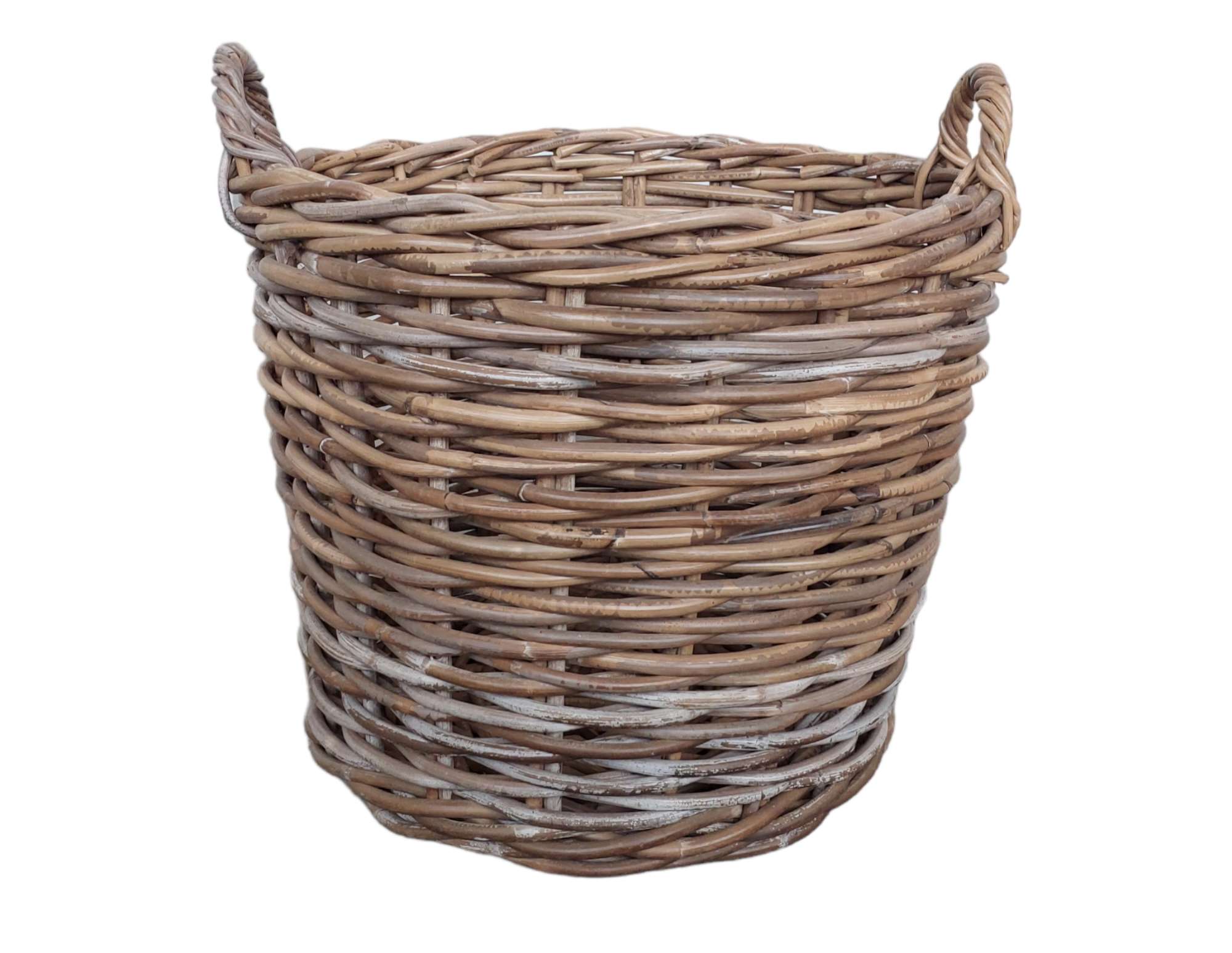 LARGE ROUND RATTAN BASKET