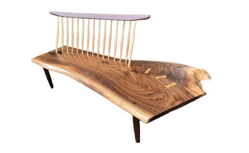 GEORGE NAKASHIMA STYLE CONCOID BENCH