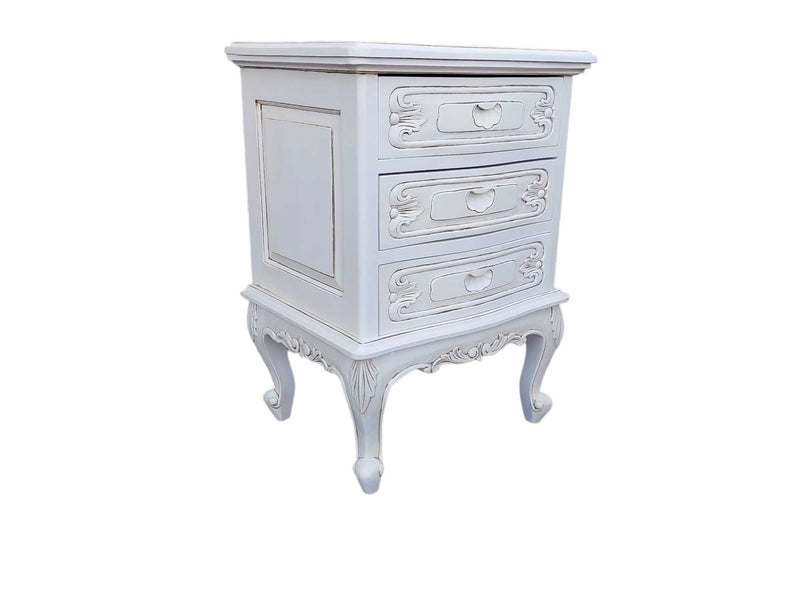 DOMINQUE FRENCH 3 DRAWER BEDSIDE