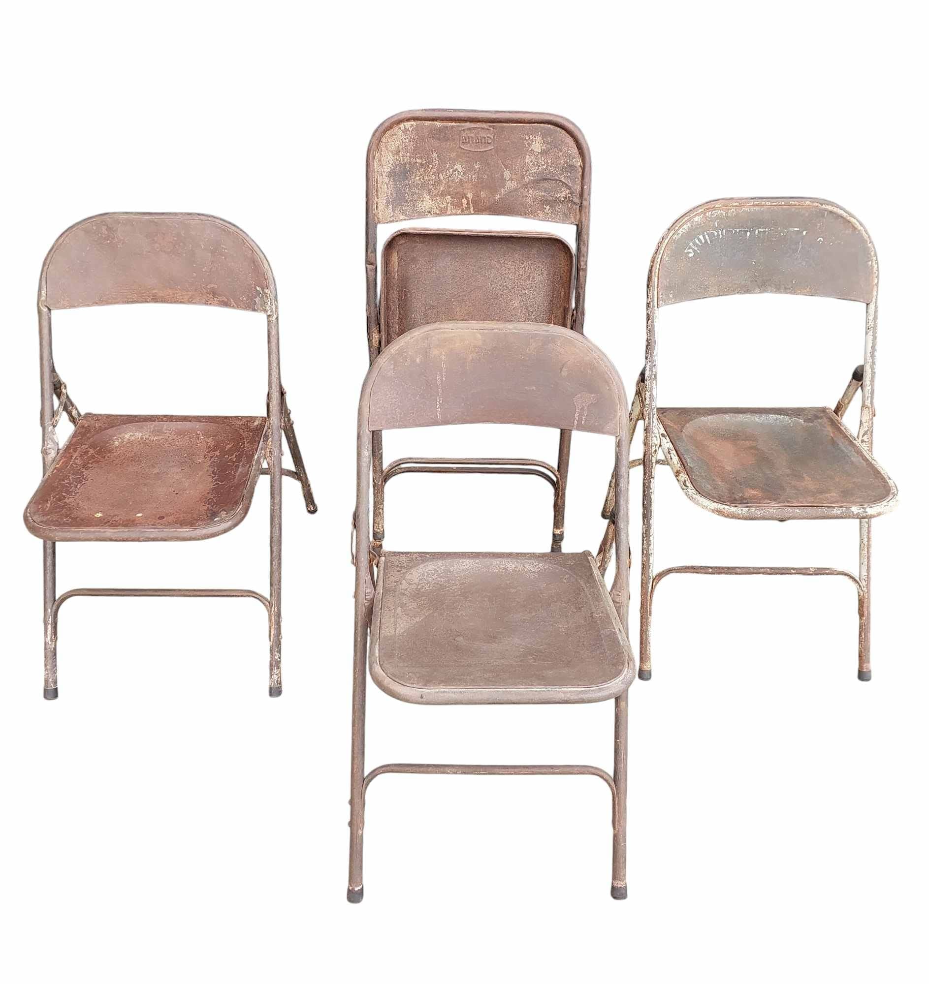 4 Vintage Industrial Chairs