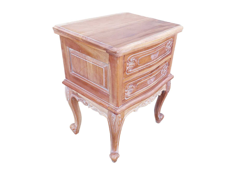 French Two Drawer Nightstand