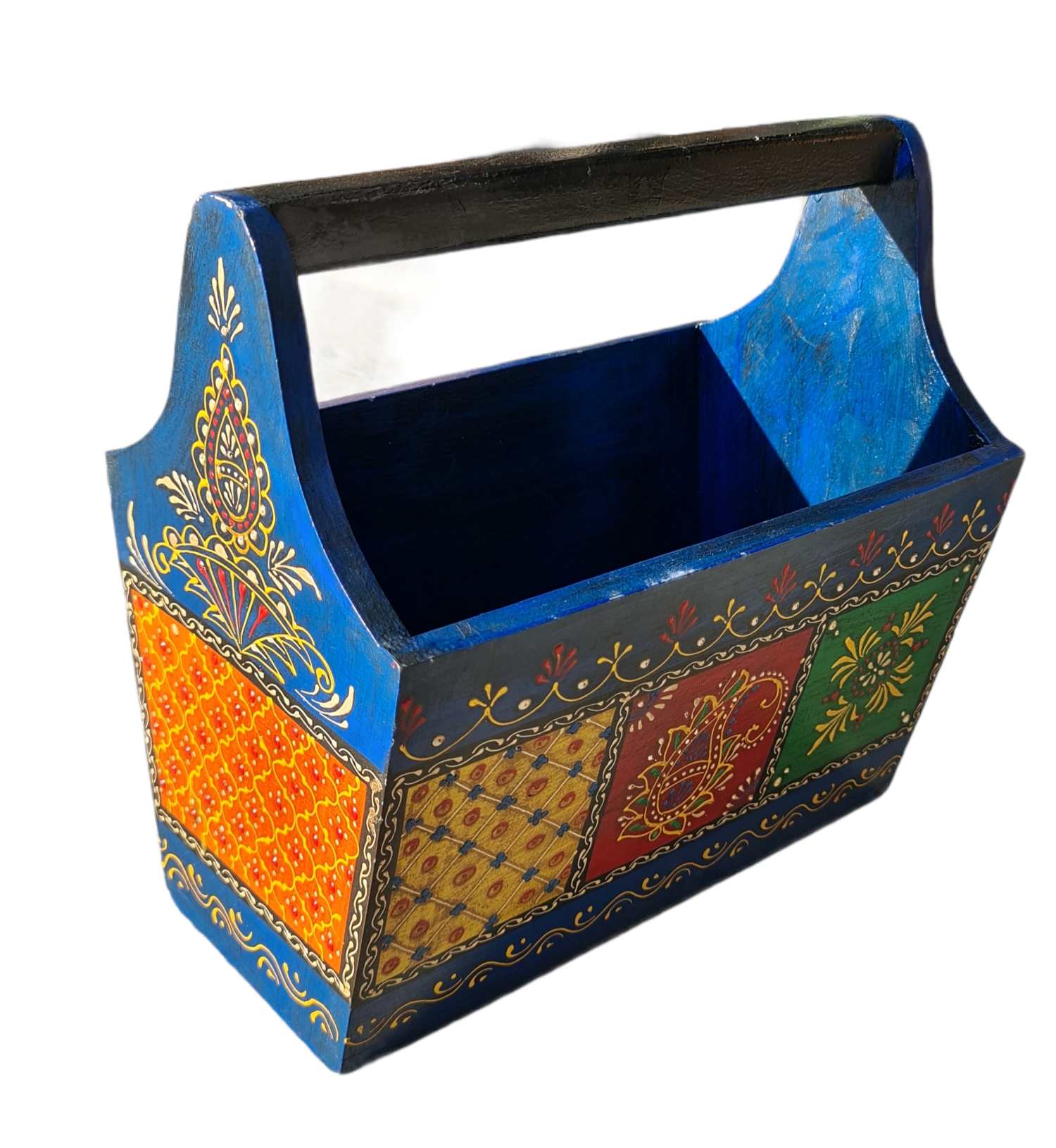 Hand painted Indian Magazine holder