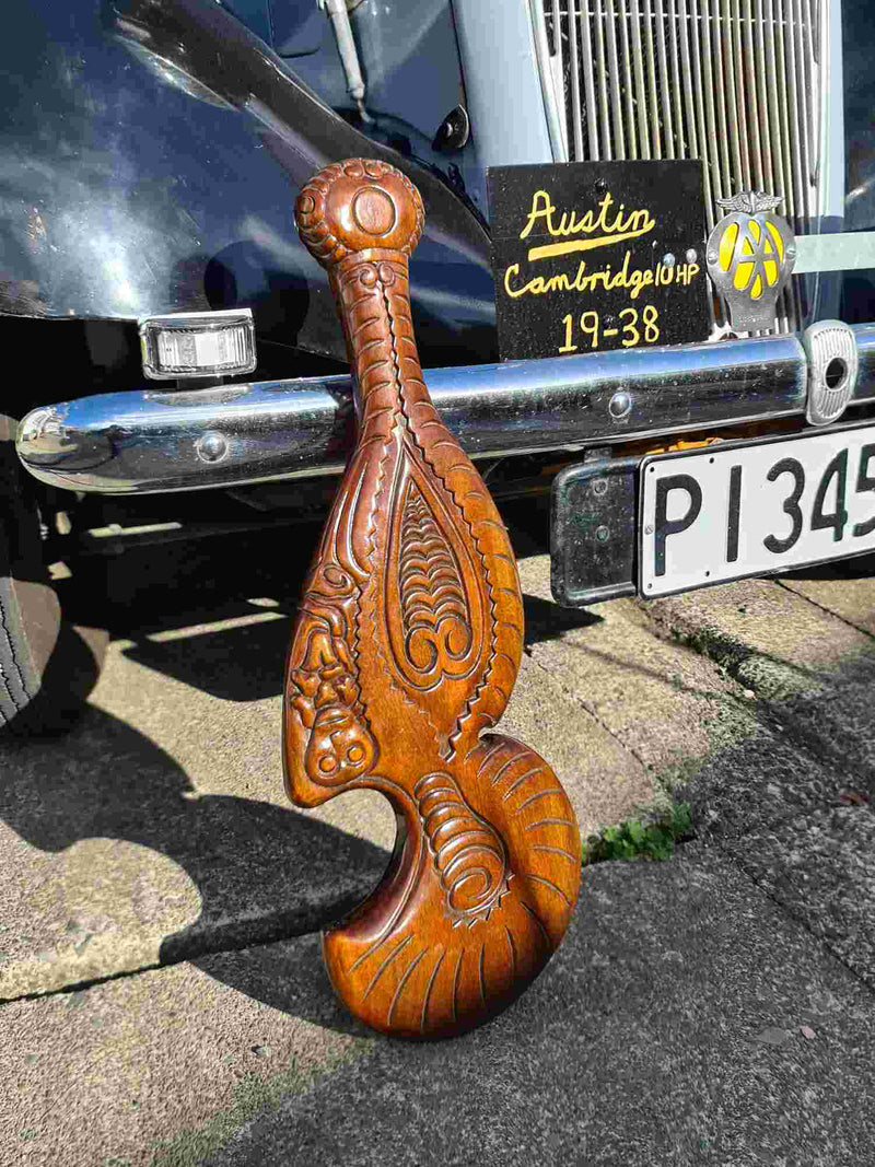 Maketu wood carved Maori Patu
