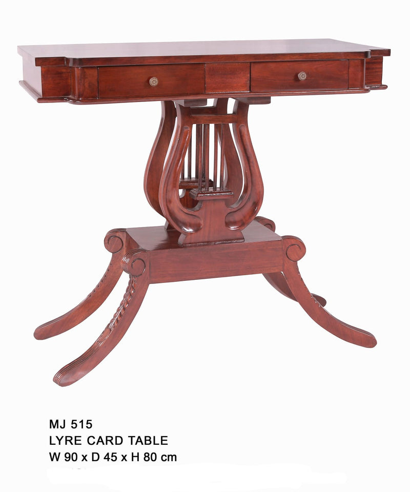 LYRE CARD TABLE