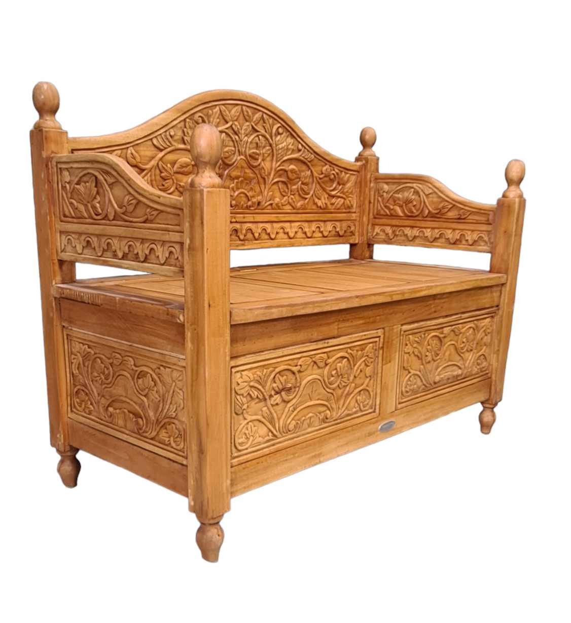 CARVED HALL SEAT