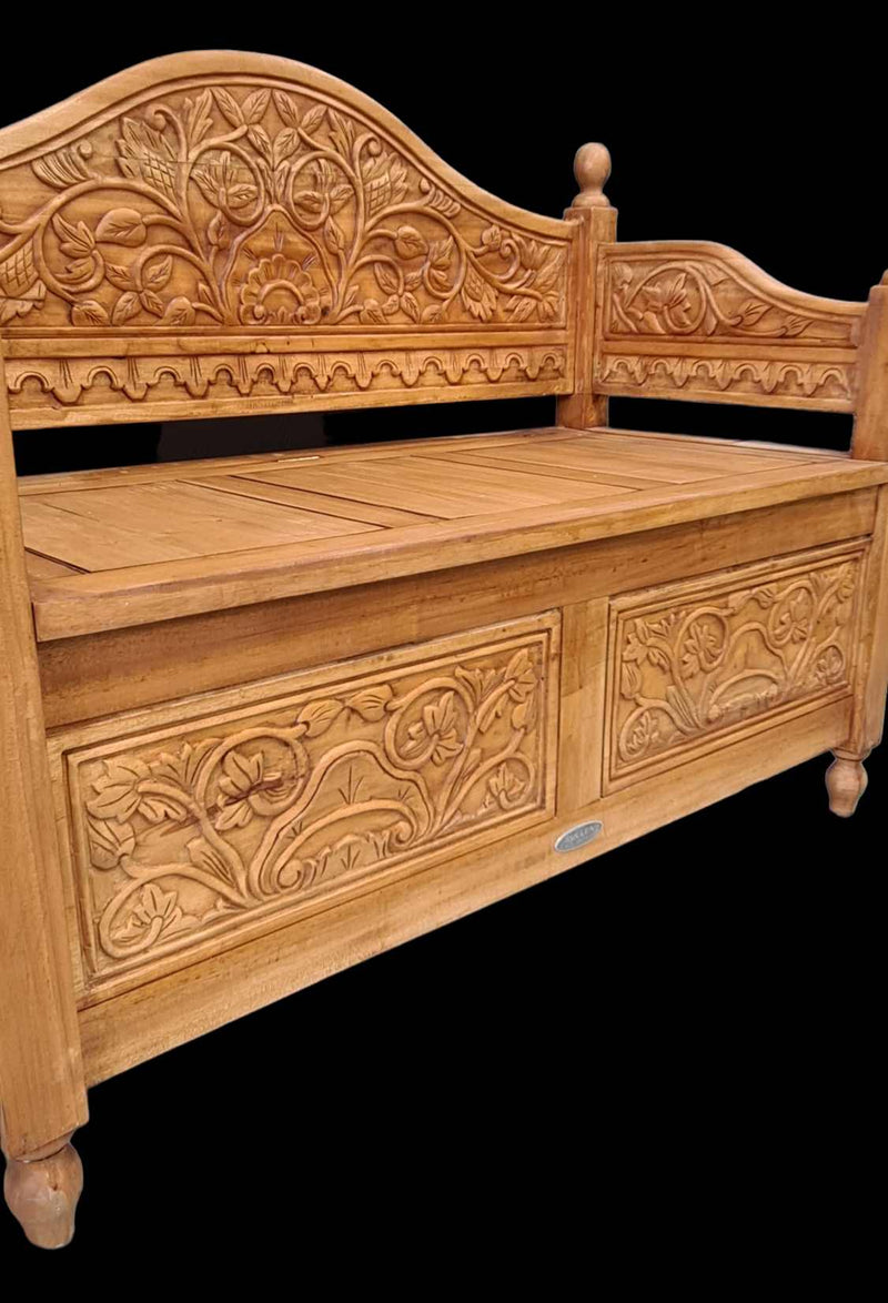 CARVED HALL SEAT