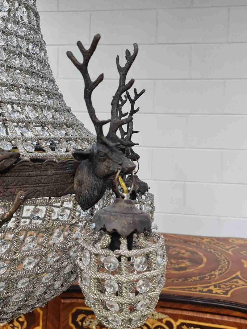 French Country Stag Chandelier