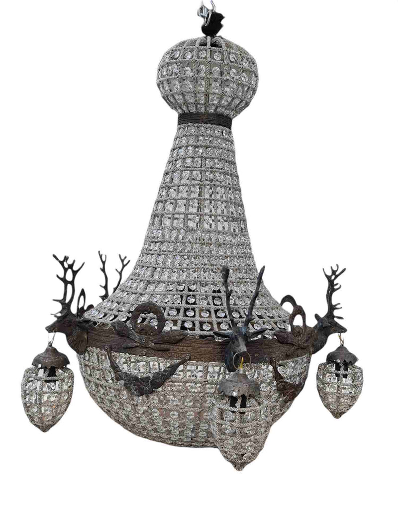 French Country Stag Chandelier