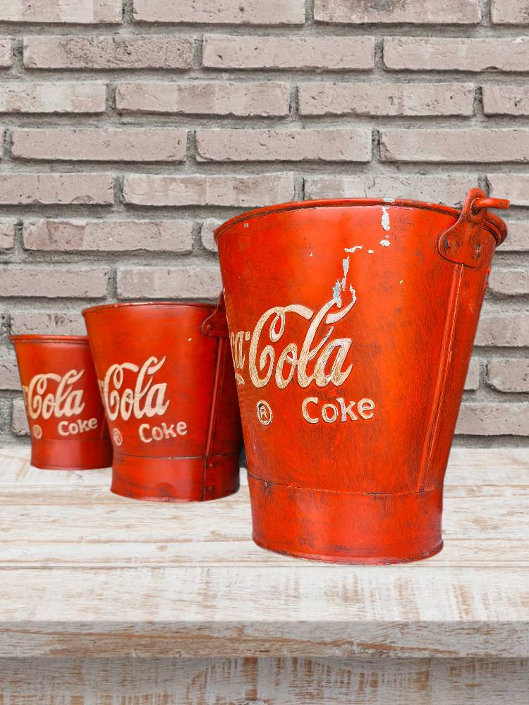 SET OF 3 COCA COLA BUCKETS