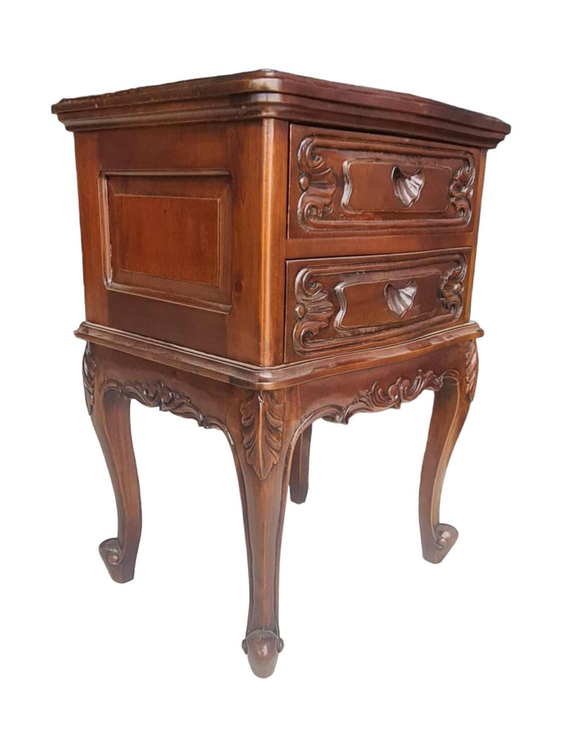 French Two Drawer Nightstand